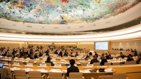 UN committee room full of people
