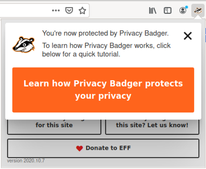 Fig. 4: Learn more about Privacy Badger