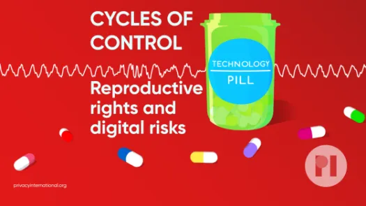 An open green pill bottle labelled 'technology pill' sits in front of an audio waveform. Pills are scattered on the ground around the bottle. The title of the podcast is next to the bottle.